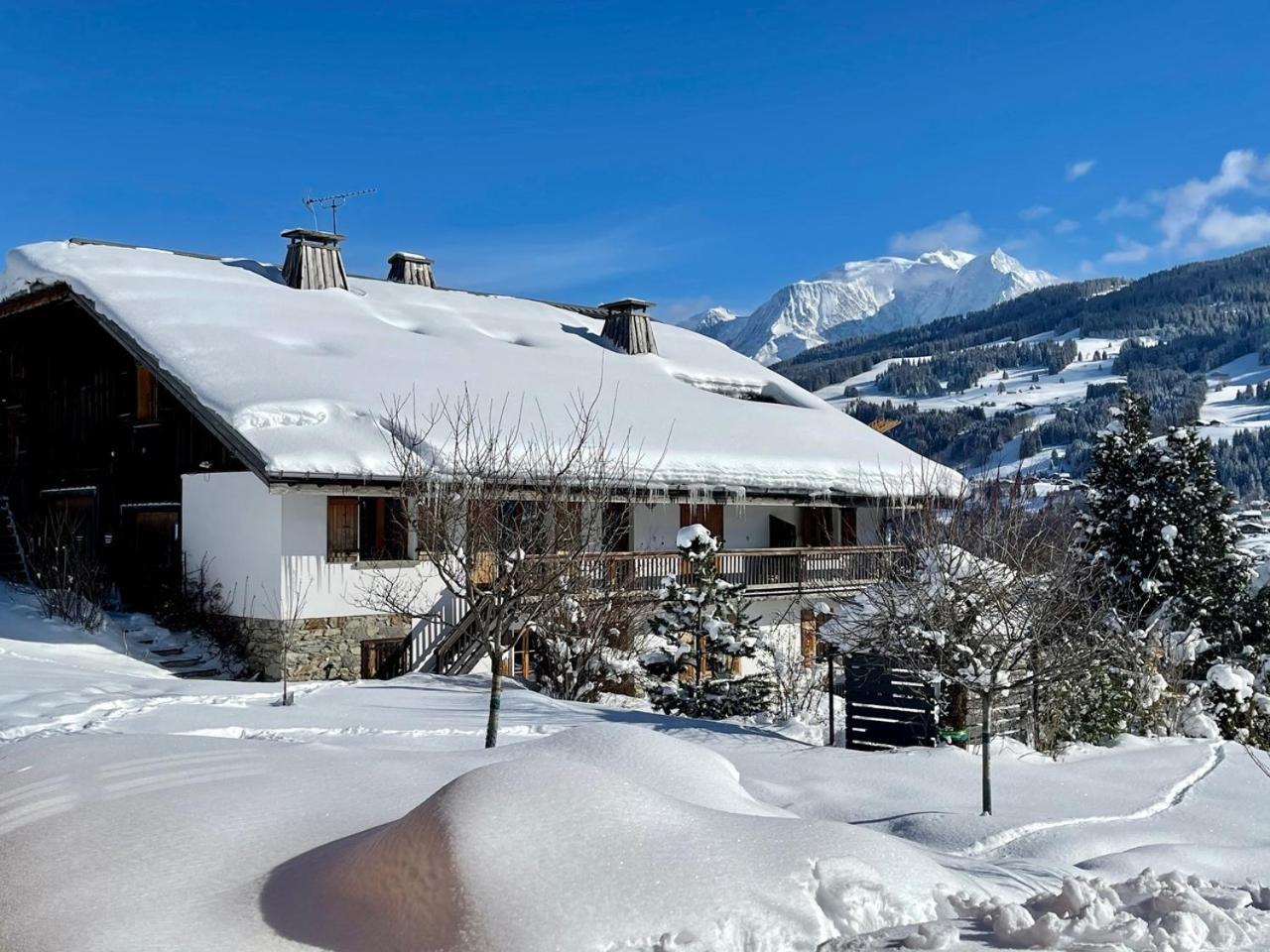 Chalet A Megeve-Vauvray - Grands Appartements , Vue Mont Blanc Demi-Quartier Exteriör bild
